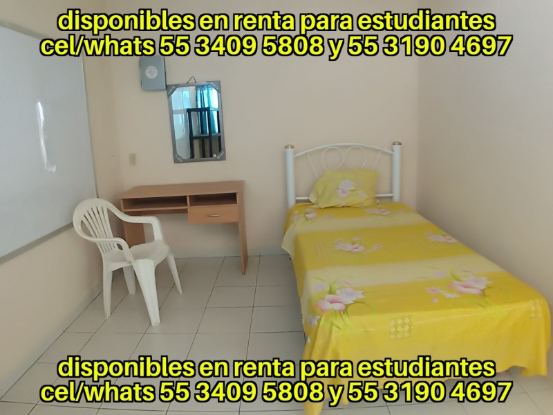 Cuartos para estudiantes; se rentan habitaciones para estudiantes; renta de recamaras para estudiantes; departamentos para estudiantes; alojamiento para estudiantes en renta;